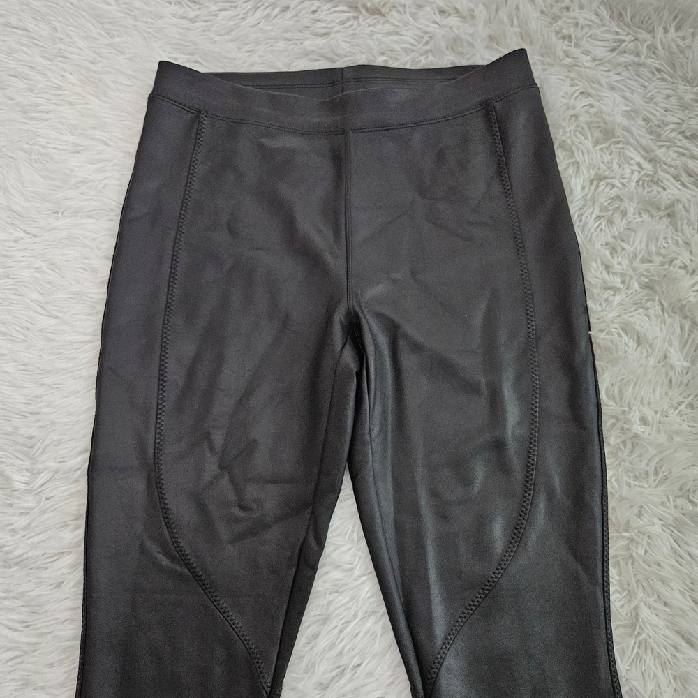 Express Black Faux Leather Moto Leggings Womens Sz M Edgy Chic Skinny Pants - Picture 2 of 8